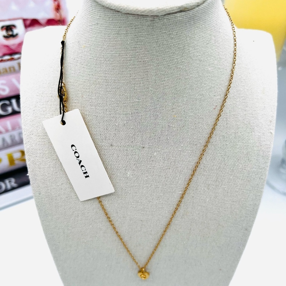 Coach Heart Pendant Necklace - NWT - Picture 5 of 8